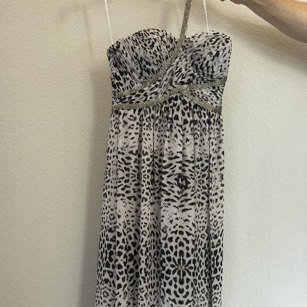 Ivanka Trump Beaded Leopard Print Dress Size 4
